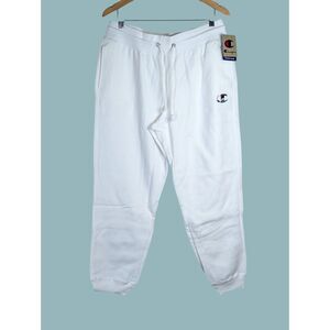 NWT Champion High Rise Joggers Wms XL White Reverse Weave Heavyweight Girly Logo